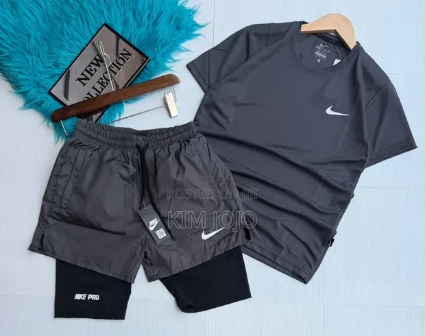 Nike Gym Set: Shirt & Muscle Fit Shorts - 1