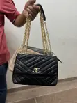 Women's Classic Handbag - Genuine Leather - 3
