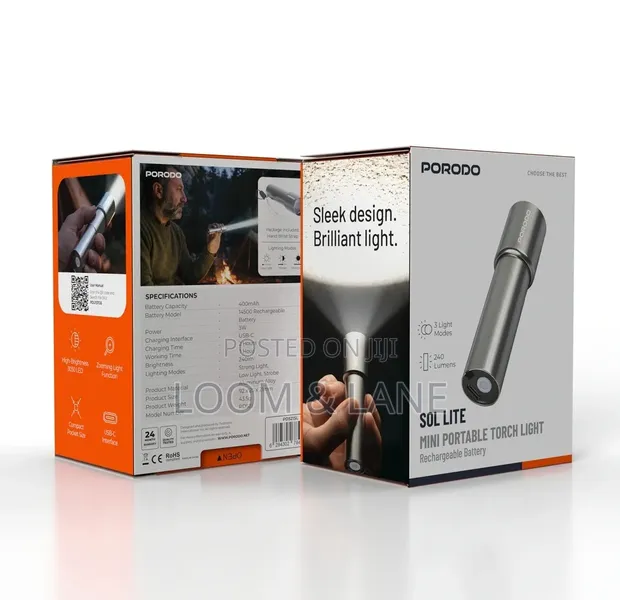 Porodo Sol Lite Mini Portable Torch Light - 1