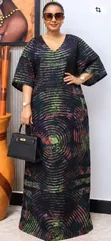 Classy Kitenge Dresses - Short Sleeves, Long Length - 1