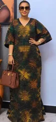 Classy Kitenge Dresses - Short Sleeves, Long Length - 2