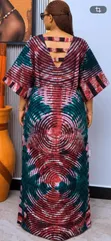 Classy Kitenge Dresses - Short Sleeves, Long Length - 3