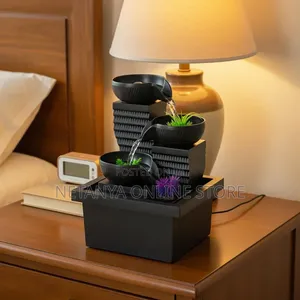 Elegant Modern Black Tabletop Water Fountain