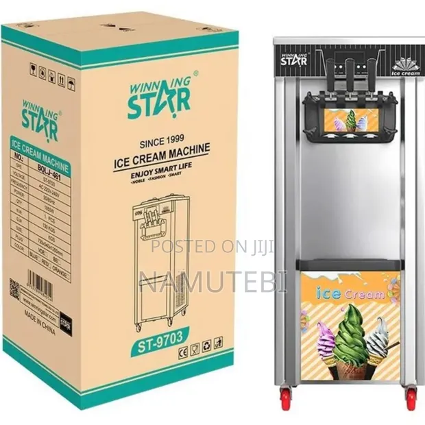 Winning Star ST-9703 3-Flavor Ice Cream Machine - 1