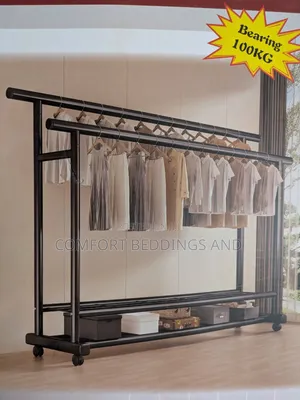 Brand New Double Pole Clothes Storage Rack
