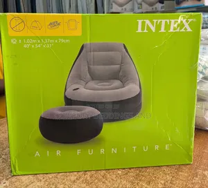 Inflatable Air Chair with Leg Rest and Pump