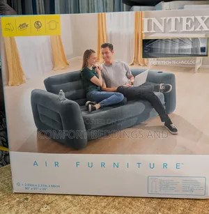 Two-Seater Air Sofa with Mattress - Gray