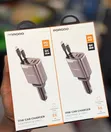 Porodo 111W Car Charger with Dual Retractable Lightning & Type-C Cables - 2