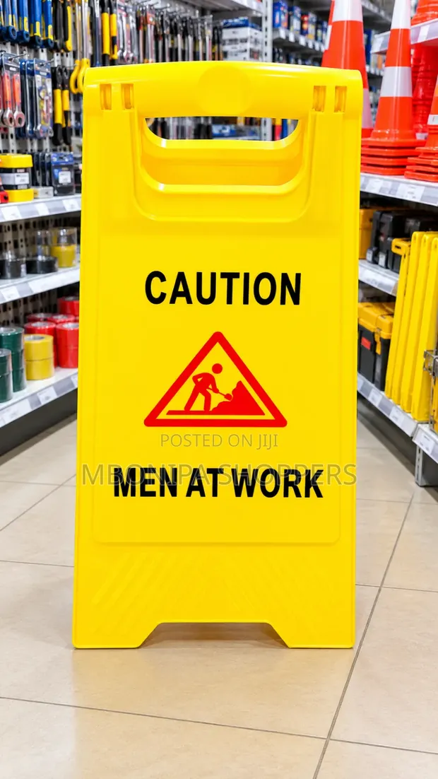Heavy-Duty "Men at Work" Caution Safety Sign - 1