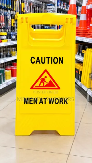 Heavy-Duty "Men at Work" Caution Safety Sign