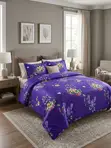 Vibrant Purple Botanical Bedding Set - 1