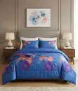 Vibrant Teal Floral Bedding Set - 2