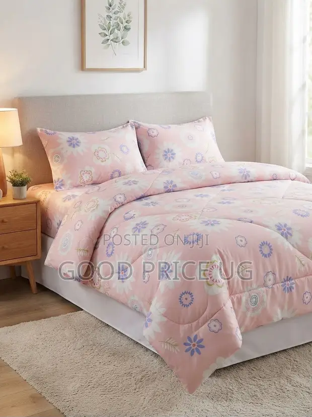 Pastel Pink Floral Duvet Cover Set - Brand New - 1