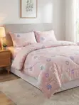 Pastel Pink Floral Duvet Cover Set - Brand New - 1