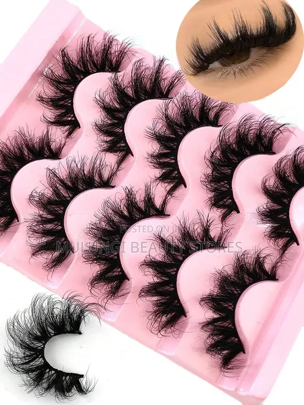 D Curl Russian Faux Mink Strip Eyelashes - 1