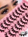 D Curl Russian Faux Mink Strip Eyelashes - 2