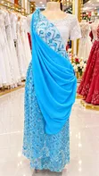 Elegant Blue Mushanana - Embroidered Traditional Dress - 1