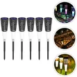 Set of 6 Solar Garden Pathway Lights - Black - 1