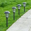 Set of 6 Solar Garden Pathway Lights - Black - 3