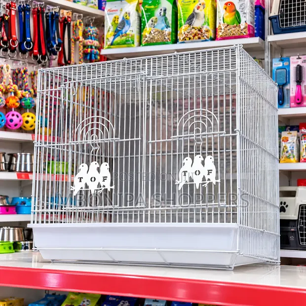Spacious Wire Bird Cage with Removable Tray - 1