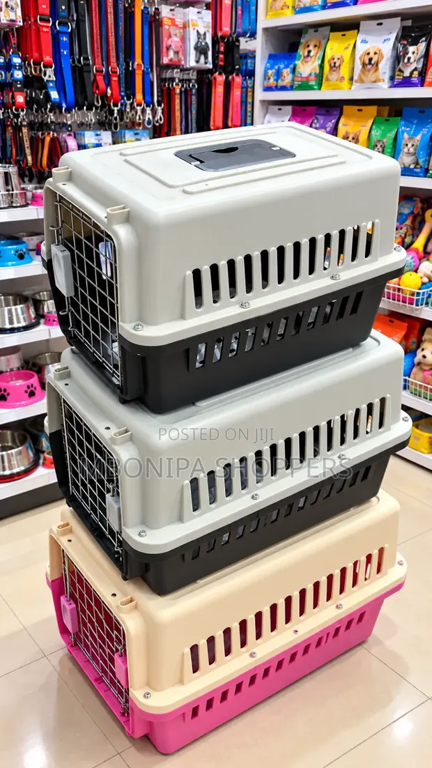 Durable Pet Travel Carrier - Ventilated Dog Cat Crate - 1