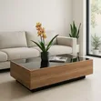 Brown Laminate Finish Rectangular Center Table - 2