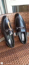 Brand New Flexi Men Turkish Leather Loafers - Black & Blue - 1