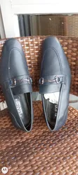 Brand New Flexi Men Turkish Leather Loafers - Black & Blue - 4