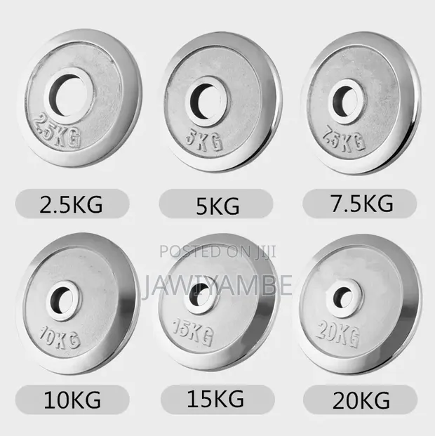 Chrome Barbell Weight Dumbbells (Plate per Plate) - 1