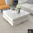 Brand New Wood-Mode White Square Center Table - 2