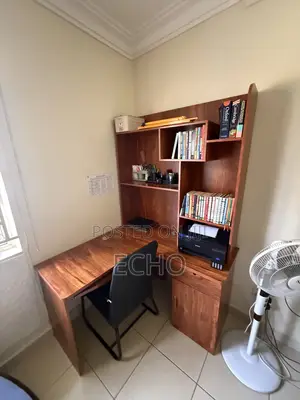 Wood-Mode Office / Study Desk with Shelves