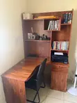 Wood-Mode Office / Study Desk with Shelves - 2