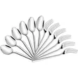 Set of 24 Stainless Steel Table Spoons and Forks with Stand - 3