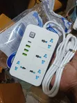 8-in-1 Extension Board with 4 Universal Sockets, 3 USB, 1 Type-C - 1