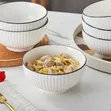 Set of 6 White Ceramic Bowls - 2