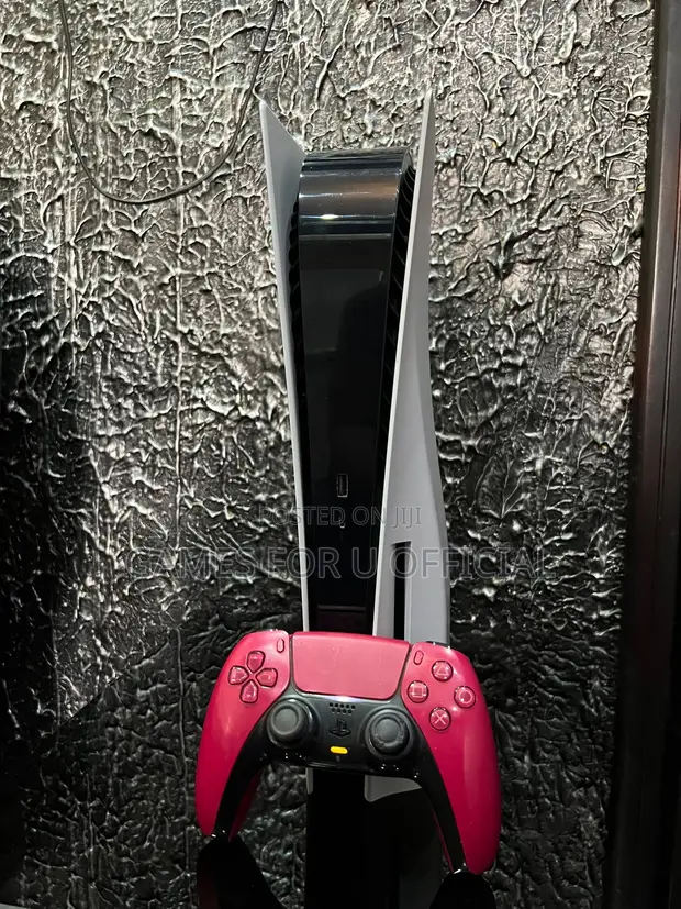 PS5 Standard Console - Disc Edition with Maroon Controller - 1