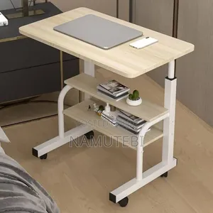 Adjustable Laptop Table with Bookshelf