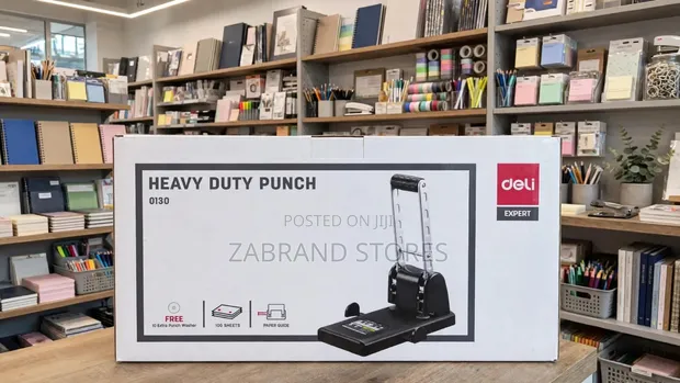 Deli E0130 Heavy Duty 2-Hole Punch - 1