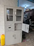 Half Glass Steel Cupboard with Safe - 5