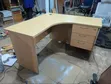 Used Curved Office Table (120x120cm) with 3 Drawers - 1