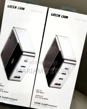 Green Lion 100W GaN Premium UK Plug Adapter