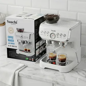 Saachi 19-Bar Espresso Coffee Maker with Built-in Grinder