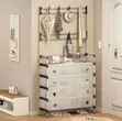 Multipurpose Coat and Dustproof Shoe Rack with Storage Shelves - 2