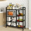 Adjustable 4-Tier Kitchen Shelves Vegetable Storage Rack - 1