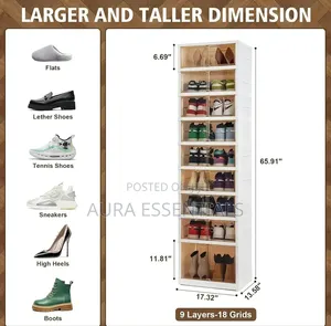 9 Layer Foldable Shoe Rack Organizer