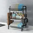 3 Tier Extra Large Carbon Steel Dish Rack - 2