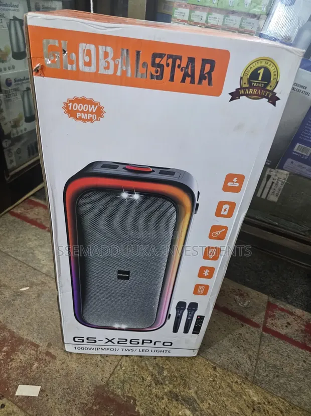 Globalstar GS-x26 Pro Rechargeable Bluetooth Speaker - 1
