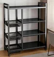 Adjustable 4-Tier Kitchen Shelves & Vegetable Storage Rack - 1