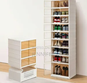 9-Layer Foldable Shoe Rack Organizer