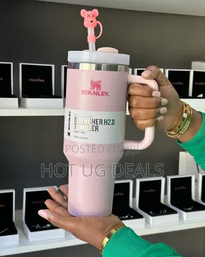 Stanley Insulated Travel Mug with Handle and Straw - Pink